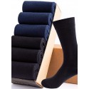 Men's 6 Pairs Socks Casual Socks Comfort Solid Colored Medium Fall & Winter Multi color Black 1 White