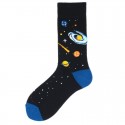 Men's 1 Pair Socks Mixed Color Sports and Outdoors Medium Spring, Fall, Winter, Summer Multi color Black 1 Green