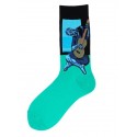 Men's 1 Pair Socks Mixed Color Sports and Outdoors Medium Spring, Fall, Winter, Summer Light Blue Green Black