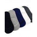 Men's 5 Pairs No Show & Liner Socks Fashion Comfort Solid Colored Thin Summer Spring & Summer Multi color White Black