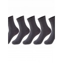 Men's 5 Pairs Socks Solid Colored Warm Spring & Summer Multi color Black Gray