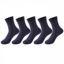 Men's 5 Pairs Socks Solid Colored Warm Spring & Summer Multi color Black Gray