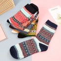 Men's 5 Pairs Socks Casual Socks Comfort Plaid Checkered Multi Color Medium Fall & Winter Multi color Blue