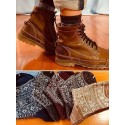 Men's 5 Pairs Socks Casual Socks Comfort Plaid Checkered Multi Color Medium Fall & Winter Multi color Blue