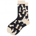 Men's 1 Pair Socks Fashion Novelty Cute Colorful Spring, Fall, Winter, Summer White+Sky Blue Black Gray