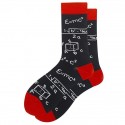 Men's 1 Pair Socks Fashion Novelty Cute Colorful Spring, Fall, Winter, Summer White+Sky Blue Black Gray