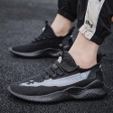 2022 new breathable flying woven men's shoes men's sports style single shoes cross-border wholesale running shoes trendy men's shoes spring