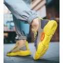 Men's Trainers Athletic Shoes Sporty Casual Athletic Walking Shoes Mesh Breathable Wear Proof White Black Yellow Fall Spring