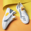 Men's Trainers Athletic Shoes Sporty Casual Athletic Walking Shoes Mesh Breathable Wear Proof White Black Yellow Fall Spring