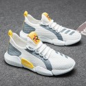 Men's Trainers Athletic Shoes Sporty Casual Athletic Walking Shoes Mesh Breathable Wear Proof White Black Yellow Fall Spring