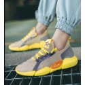 Men's Trainers Athletic Shoes Sporty Casual Athletic Walking Shoes Mesh Breathable Wear Proof White Black Yellow Fall Spring