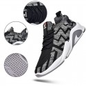 Men's Fashion Sneakers Air Cusion Summer Men Woven Casual Walking Shoes Front Lace-up Breathable Knitted Running Outdoor Sports Shoes Men Fall Spring
