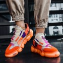 Men's Trainers Athletic Shoes British Daily Outdoor Walking Shoes Mesh Breathable Non-slipping Wear Proof Purple Yellow Orange Fall Summer