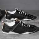 Men's Sneakers Classic British Daily Office & Career PU Booties / Ankle Boots White Black Fall Spring