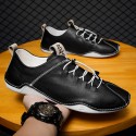 Men's Sneakers Classic British Daily Office & Career PU Booties / Ankle Boots White Black Fall Spring