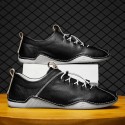 Men's Sneakers Classic British Daily Office & Career PU Booties / Ankle Boots White Black Fall Spring