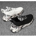 Men's Sneakers Lace up Classic Daily Walking Shoes PU Breathable Black and White White Yellow Summer