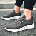 Men's Sneakers Casual Daily Walking Shoes Mesh Dark Grey Black / White Black Fall Spring