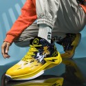 Men's Trainers Athletic Shoes Sporty Casual Athletic Running Shoes Basketball Shoes PU Breathable Non-slipping Wear Proof Black Yellow Red Fall