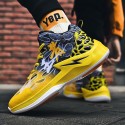 Men's Trainers Athletic Shoes Sporty Casual Athletic Running Shoes Basketball Shoes PU Breathable Non-slipping Wear Proof Black Yellow Red Fall