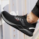 Men's Sneakers Safety Shoes Work Sneakers Lightweight Plus Size Safety Shoes Stainless Steel Tissage Volant Breathable Non-slipping Wear Proof Black Spring & Summer