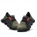 Men's Sneakers Fashion Sneakers Safety Shoes Work Sneakers Lightweight Outdoor Safety Shoes Tissage Volant Breathable Non-slipping Wear Proof Black Green Gray Summer