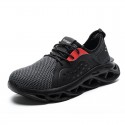 Men's Sneakers Fashion Sneakers Safety Shoes Work Sneakers Lightweight Outdoor Safety Shoes Tissage Volant Breathable Non-slipping Wear Proof Black Green Gray Summer