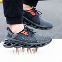 Men's Sneakers Fashion Sneakers Safety Shoes Work Sneakers Lightweight Outdoor Safety Shoes Tissage Volant Breathable Non-slipping Wear Proof Black Green Gray Summer