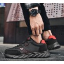 Men's Trainers Athletic Shoes Comfort Shoes Sporty Casual Athletic Outdoor Running Shoes Walking Shoes PU Wear Proof Black / Gold Black / Red Blue Color Block Fall Spring