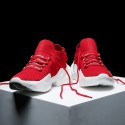 Men's Trainers Athletic Shoes Casual Athletic Walking Shoes Elastic Fabric Breathable Non-slipping Wear Proof Black and White White Red Fall