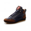 Men's Oxfords Comfort Shoes Outdoor Walking Shoes PU Light Brown Dark Brown Blue Fall Spring