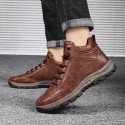 Men's Trainers Athletic Shoes Daily Hiking Shoes Synthetics Non-slipping Light Brown Black Fall Winter