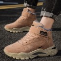 Men's Boots Waling Shoes Fleece Lined Casual Classic Outdoor Daily Synthetics Warm Height Increasing Non-slipping Booties / Ankle Boots Black Gray Brown Fall Winter