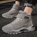Men's Boots Waling Shoes Fleece Lined Casual Classic Outdoor Daily Synthetics Warm Height Increasing Non-slipping Booties / Ankle Boots Black Gray Brown Fall Winter