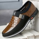 Men's Loafers & Slip-Ons Comfort Loafers Comfort Shoes Driving Shoes Casual Daily Outdoor Microfiber Wear Proof Black Brown Blue Color Block Fall Spring Summer