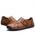 Men's Loafers & Slip-Ons Leather Shoes Casual Chinoiserie Daily Leather Handmade Dark Brown Black Yellow
