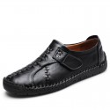 Men's Loafers & Slip-Ons Leather Shoes Casual Chinoiserie Daily Leather Handmade Dark Brown Black Yellow