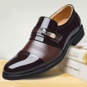 Men's Oxfords Leather Loafers Vintage Classic British Wedding Daily Office & Career Rubber Brown punch Black punch Black Fall Summer