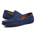 Men's Loafers & Slip-Ons Suede Shoes Comfort Shoes Casual Daily Outdoor Suede Black Navy Blue Khaki Spring Summer