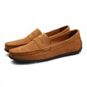 Men's Loafers & Slip-Ons Suede Shoes Comfort Shoes Casual Daily Outdoor Suede Black Navy Blue Khaki Spring Summer