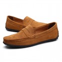 Men's Loafers & Slip-Ons Suede Shoes Comfort Shoes Casual Daily Outdoor Suede Black Navy Blue Khaki Spring Summer