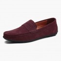 Men's Loafers & Slip-Ons Suede Shoes Comfort Shoes Casual Daily Outdoor Suede Black Navy Blue Khaki Spring Summer