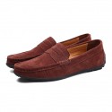 Men's Loafers & Slip-Ons Suede Shoes Comfort Shoes Casual Daily Outdoor Suede Black Navy Blue Khaki Spring Summer