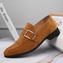 Men's Loafers & Slip-Ons Formal Shoes Suede Shoes Penny Loafers Business British Daily Office & Career Suede Breathable Non-slipping Wear Proof Black Brown Yellow Fall Winter Spring