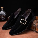 Men's Loafers & Slip-Ons Formal Shoes Suede Shoes Penny Loafers Business British Daily Office & Career Suede Breathable Non-slipping Wear Proof Black Brown Yellow Fall Winter Spring
