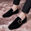 Men's Loafers & Slip-Ons Formal Shoes Suede Shoes Penny Loafers Business British Daily Office & Career Suede Breathable Non-slipping Wear Proof Black Brown Yellow Fall Winter Spring