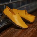 Men's Loafers & Slip-Ons Summer Loafers Casual Daily Walking Shoes Nappa Leather White Black Yellow Spring Summer