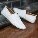 Men's Loafers & Slip-Ons Summer Loafers Casual Daily Walking Shoes Nappa Leather White Black Yellow Spring Summer