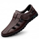 Men's Sandals Loafers & Slip-Ons Casual Classic Daily Office & Career PU Dark Brown Black Spring Summer