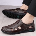 Men's Sandals Loafers & Slip-Ons Casual Classic Daily Office & Career PU Dark Brown Black Spring Summer